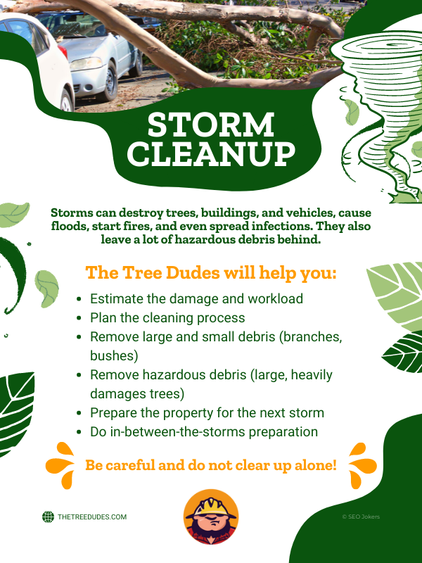 Storm cleanup infographic